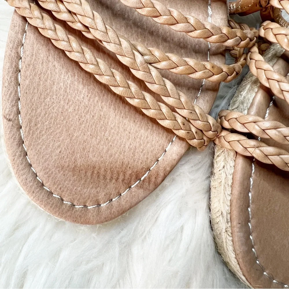 NWT Madewell The Kathryn Espadrille Slide Sandal in Leather